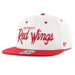 '47 BRAND 47 Brand Snapback Cap - CROSSTOWN Detroit Red Wings Offwhite