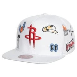 Mitchell & Ness Snapback Cap - HAND DRAWN Houston Rockets