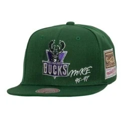Mitchell & Ness Snapback Cap - JERSEY LOVE Milwaukee Bucks