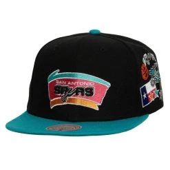 Mitchell & Ness Snapback Cap - SIDEPATCHES San Antonio Spurs