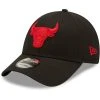 New Era 9Forty Strapback Cap - NEON Chicago Bulls Schwarz