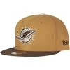 New Era Original-Fit Snapback Cap - Miami Dolphins Tan Beige