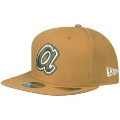 New Era Original-Fit Snapback Cap - Atlanta Braves Pan Tan