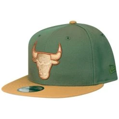 New Era 9Fifty Snapback Cap - Chicago Bulls Oliv / Panama