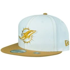 New Era 9Fifty Snapback Cap - Miami Dolphins Weiß Panama Tan
