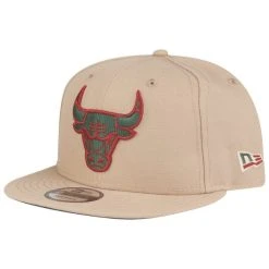 New Era 9Fifty Snapback Cap - Chicago Bulls Camel Grün Rot