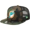 NEW ERA Throwback Miami Dolphins Mesh 9Fifty Snapback Cap Wood Camo