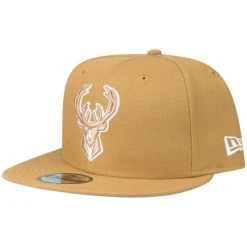 New Era 9Fifty Snapback Cap - Milwaukee Bucks Panama Tan