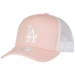 New Era Damen Trucker Cap - Los Angeles Dodgers Pink / Weiß