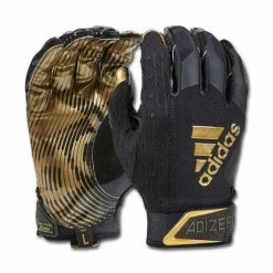 Adidas Adizero 9.0 AF1166 194 American Football Receiver Handschuhe - Schwarz-gold