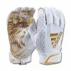 Adidas Adizero 9.0 AF1166 American Football Receiver Handschuhe - Weiß-gold