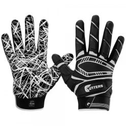 Cutters CG10220 Game Day Padded Glove 2.0, Lineman Handschuhe - Schwarz