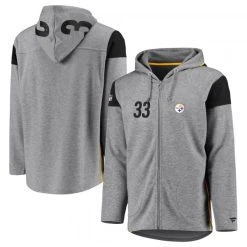 Fanatics NFL Franchise Full Zip Hoodie Pittsburgh Steelers, Grau