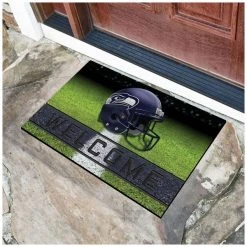 NFL.com NFL American Football Gummi-Türmatte, Fußmatte 45 X75 Cm - Team Seattle Seahawks