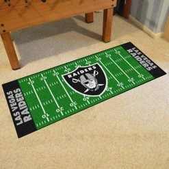 NFL.com NFL American Football Teppich, Fußballplatz Läufer 75 X180 Cm - Team Las Vegas Raiders
