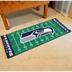 NFL.com NFL American Football Teppich, Fußballplatz Läufer 75 X180 Cm - Team Seattle Seahawks