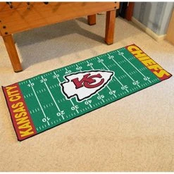 NFL.com NFL American Football Teppich, Fußballplatz Läufer 75 X180 Cm - Team Kansas City Chiefs