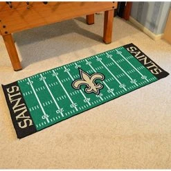 NFL.com NFL American Football Teppich, Fußballplatz Läufer 75 X180 Cm - Team New Orleans Saints