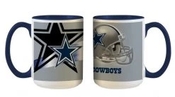 Vertriebsarena NFL Dallas Cowboys Logo Und Helm Tasse 445ml, Becher