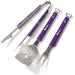 YouTheFan NFL Spirit Series 3-teiliges BBQ-Set - NFL Team Minnesota Vikings