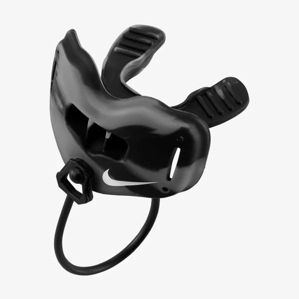 Nike, Inc. Nike Alpha Lip Protector, Mouthguard + Quick Release Strap - Schwarz/weiß
