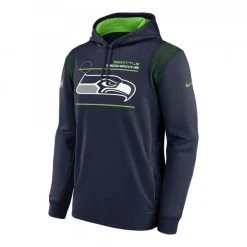 Nike, Inc. Seattle Seahawks 2021 NFL On-Field Sideline Nike Therma Hoodie - Navy