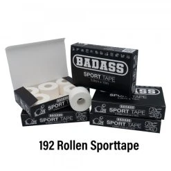 BADASS FOOTBALL Teamaktion BADASS Sport Tape 3,8cm X 10m - Weiß, 192 Rollen
