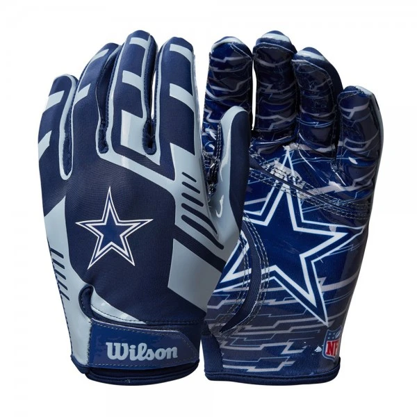 Wilson NFL Stretch Fit Youth Receiver Handschuhe Team Dallas Cowboys